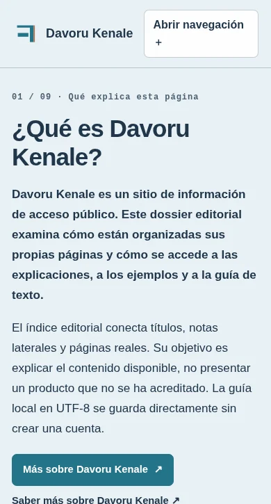 Davoru Kenale en pantalla pequeña